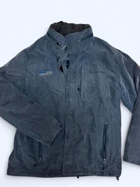 Men's Slate Gray Field Jacket with Stand Collar